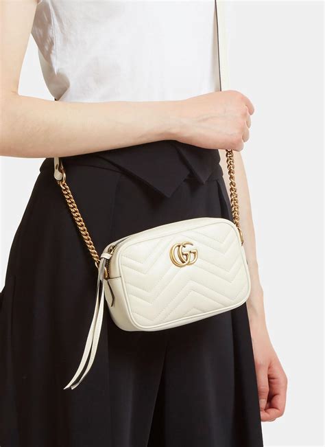 gucci marmont matelasse mini white|Gucci Marmont small price.